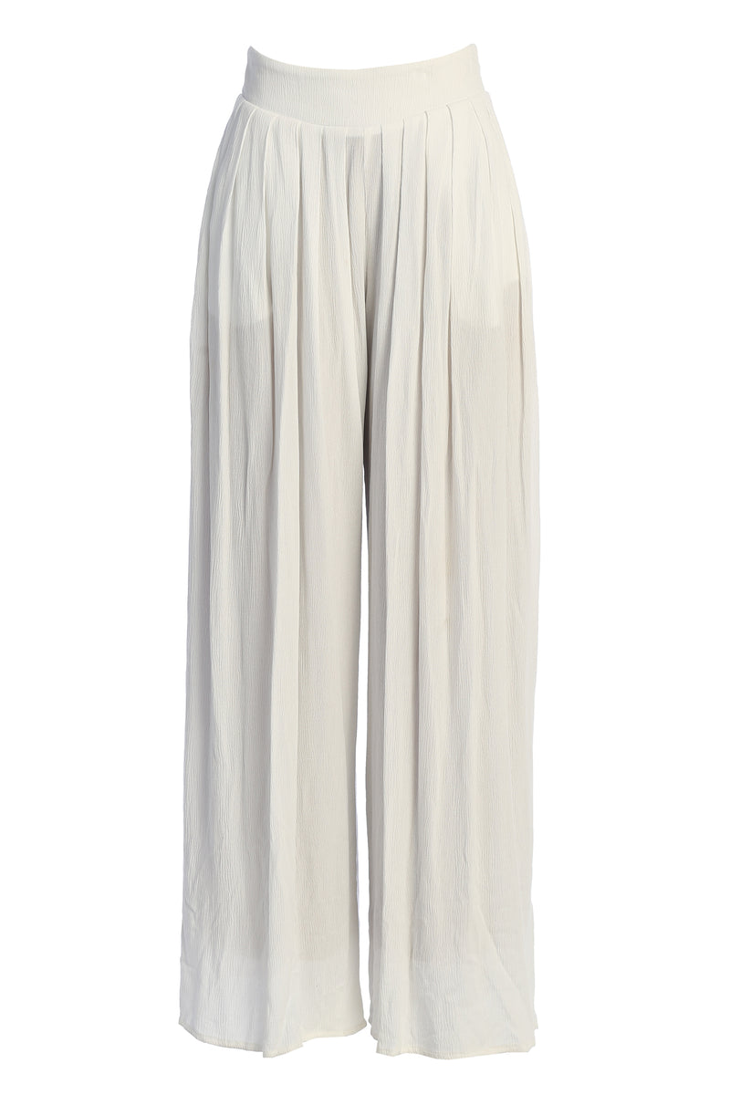 Dulcet 2 Pleat Wide Pants in White – Pink Manila