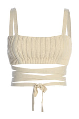 Buttercream She's All That Knit Crop Top - Crochet Collection - JLUXLABEL