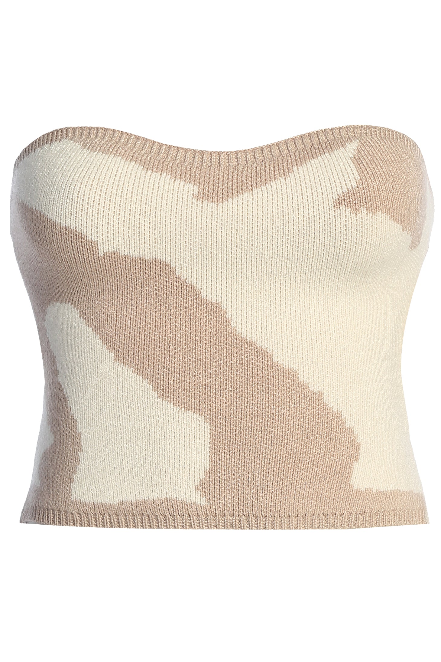 Beige Abstract Tropic Oasis Top - JLUXLABEL