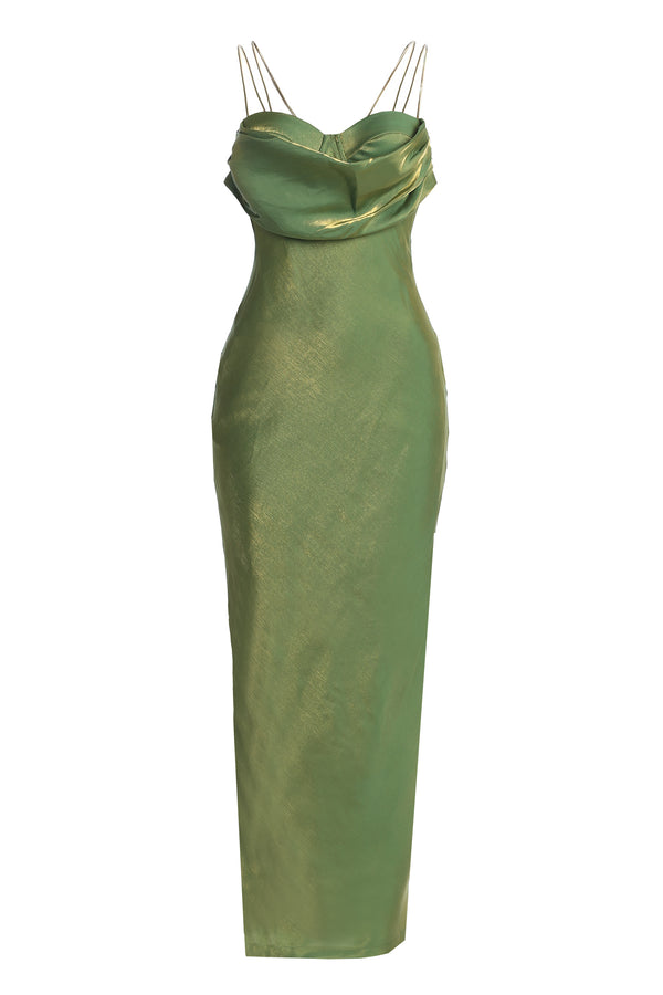 Green Iridescent Visions Of You Dress - JLUXLABEL