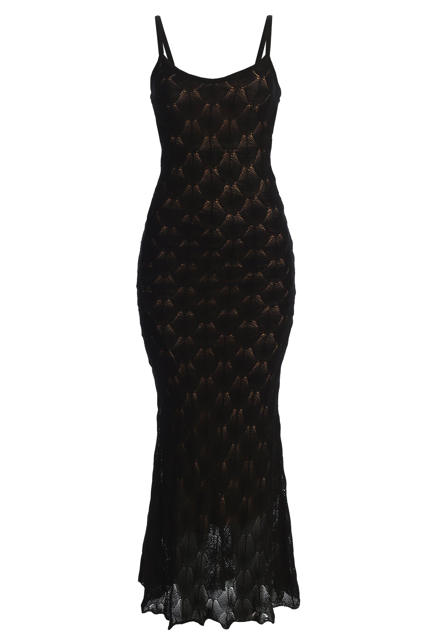 Black Gabriela Knit Maxi Dress - JLUXLABEL