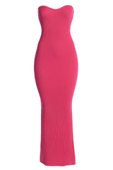 Pink Whisk Away Tube Maxi Dress