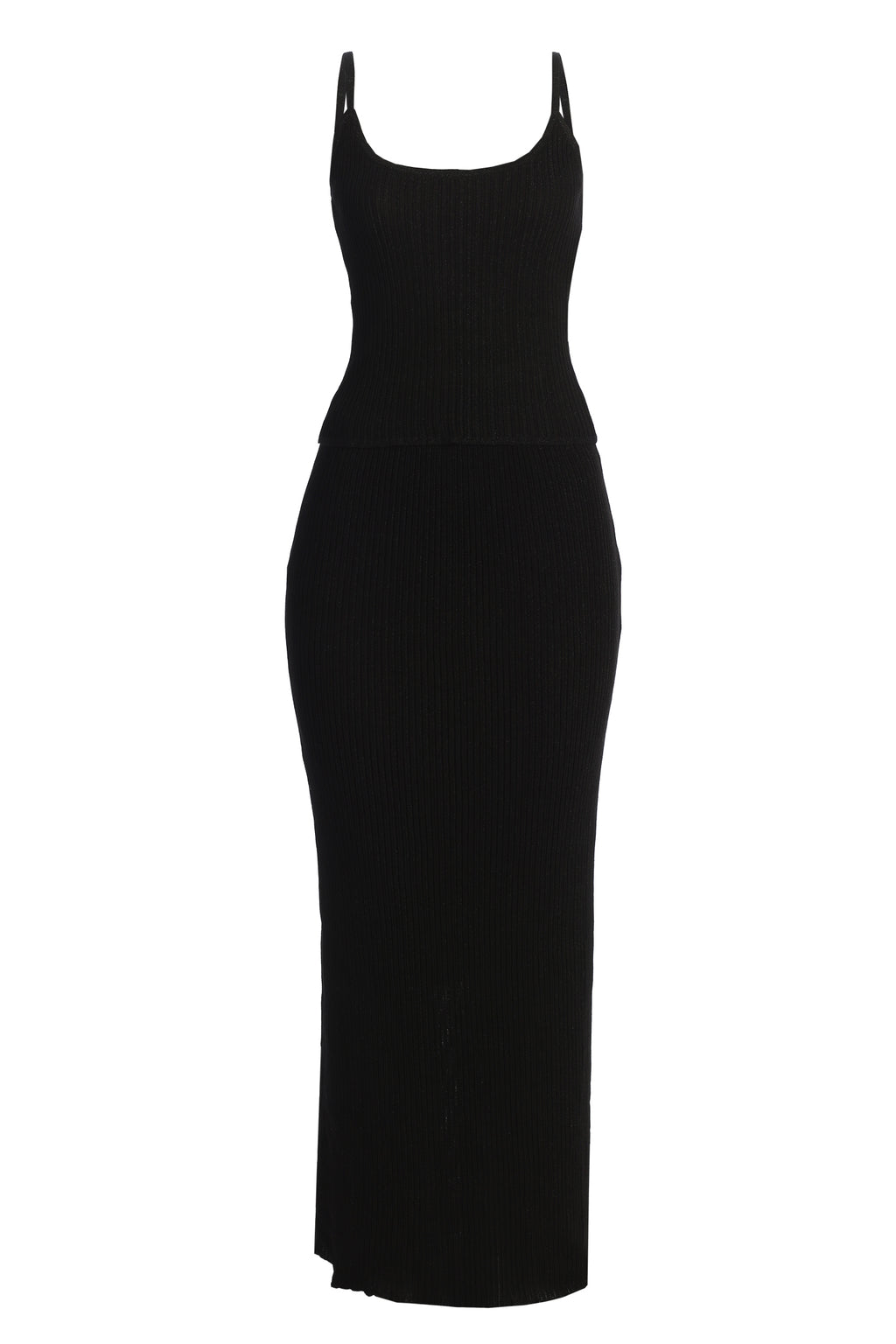 Black Serena Ribbed Skirt Set JLUXLABEL black-serena-ribbed-skirt-set-jluxlabel