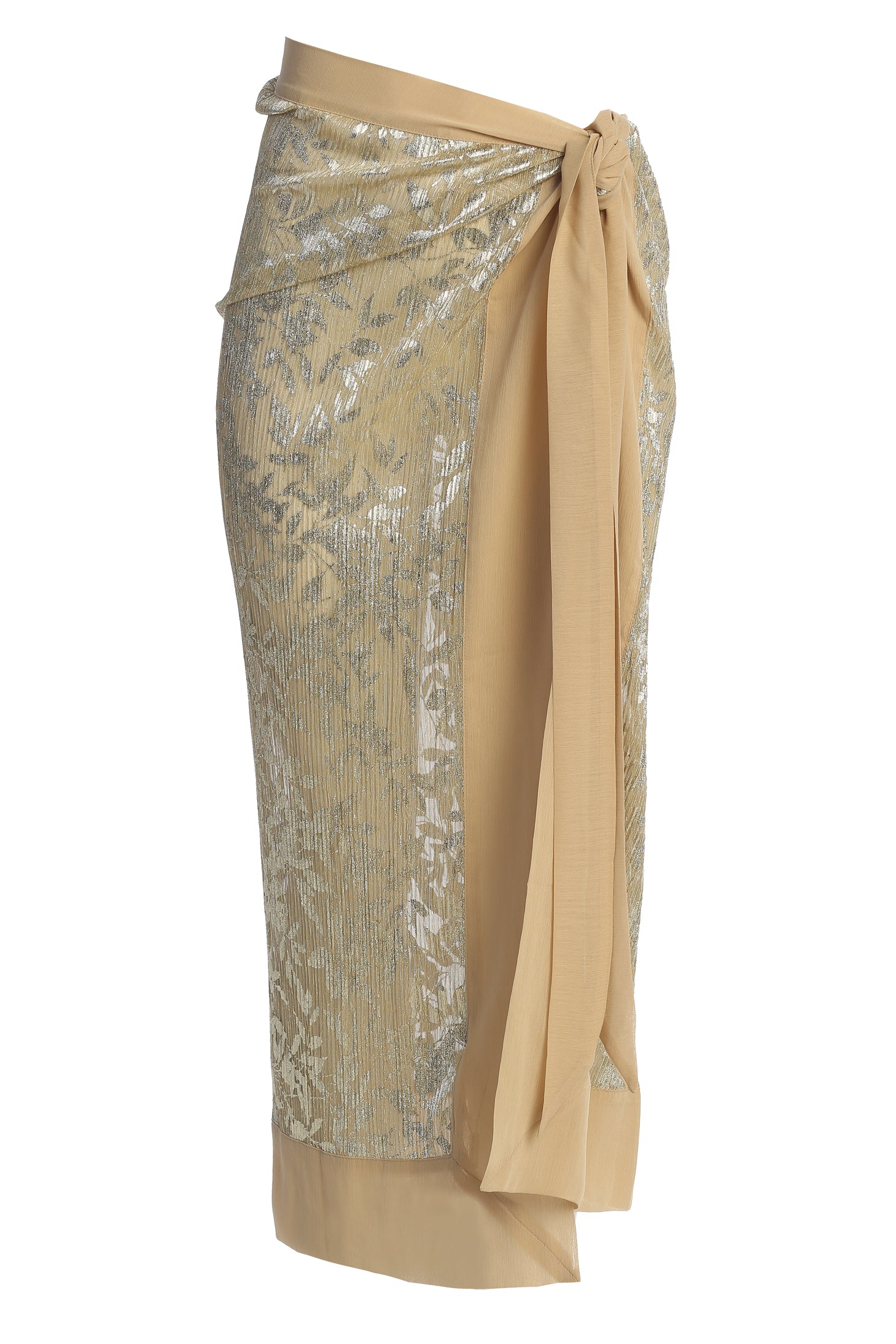 Gold Positano Printed Sarong Skirt - JLUXLABEL