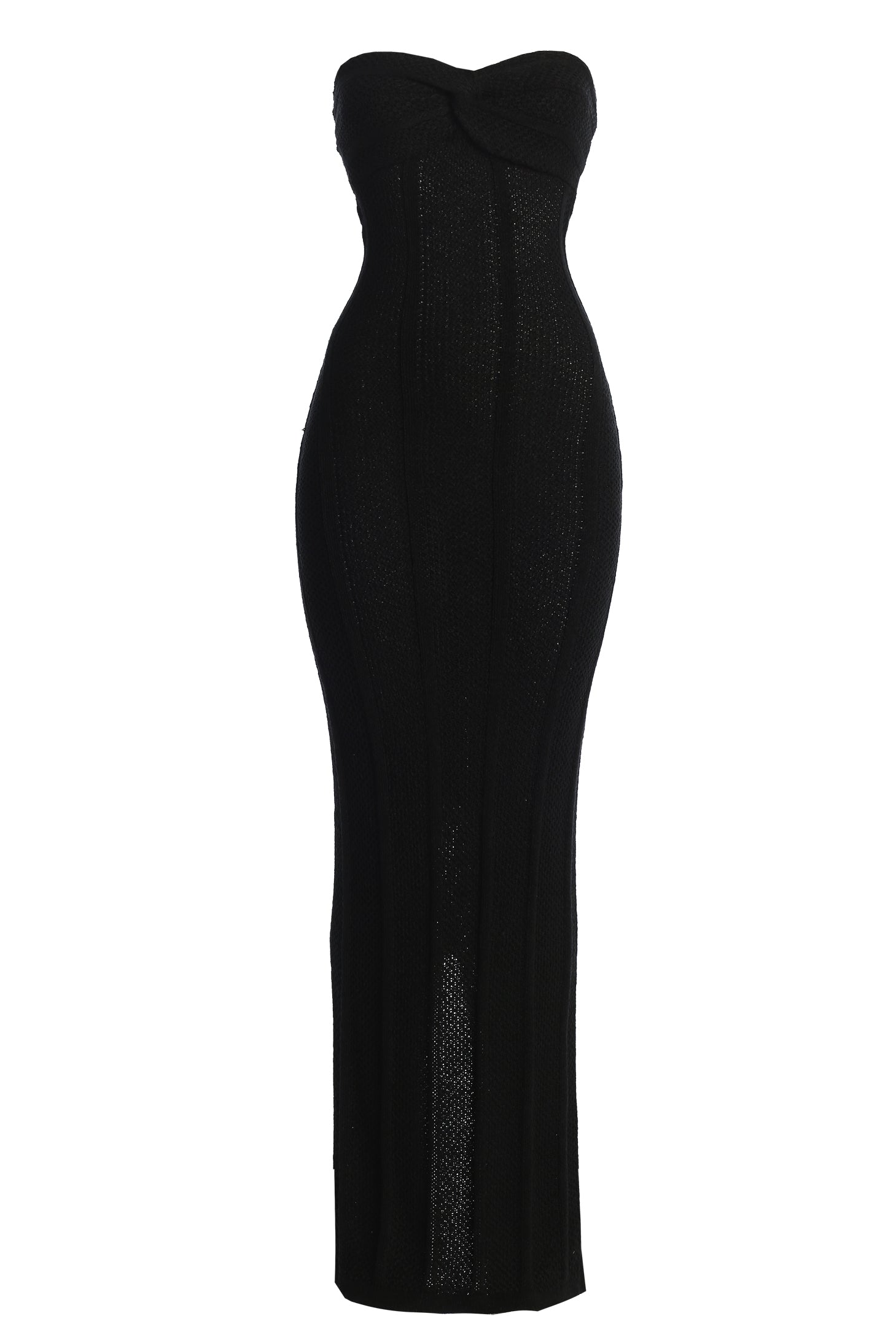 Black Blanca Strapless Maxi Dress - JLUXLABEL