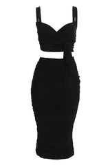 Black Extend Your Stay Skirt Set