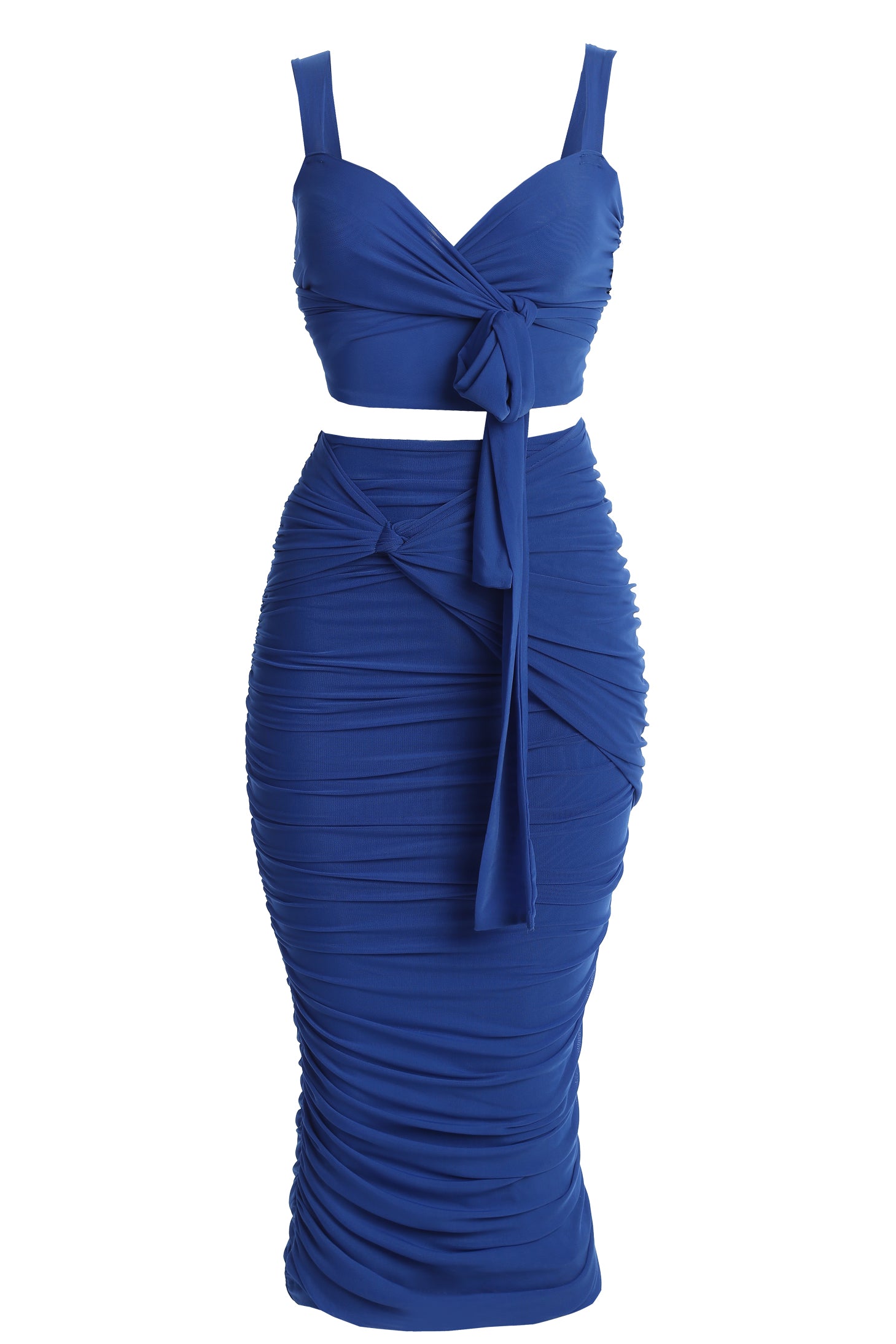 Royal Blue Extend Your Stay Skirt Set - JLUXLABEL