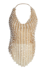 Gold Into The Sea Pearl Top