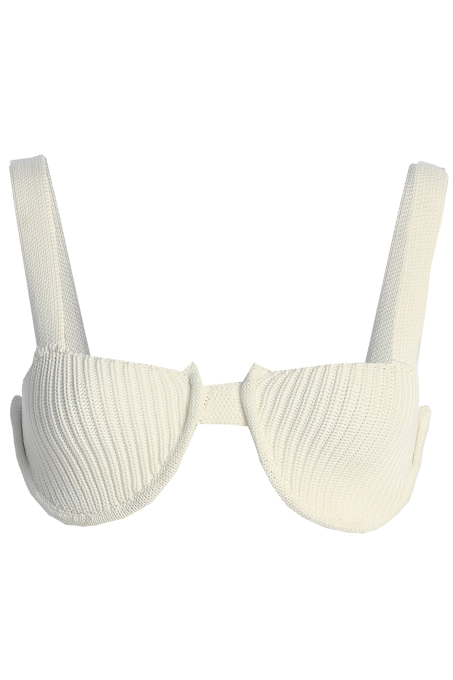 Ivory Fade Into You Knit Bralette - JLUXLABEL