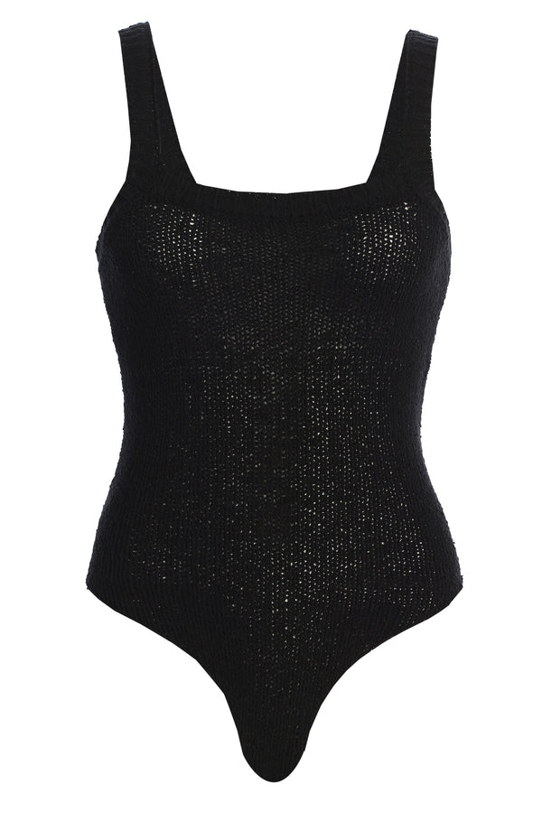 Black At Ease Tank Bodysuit - JLUXLABEL