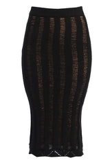 Black Good Form Midi Skirt - JLUXLABEL