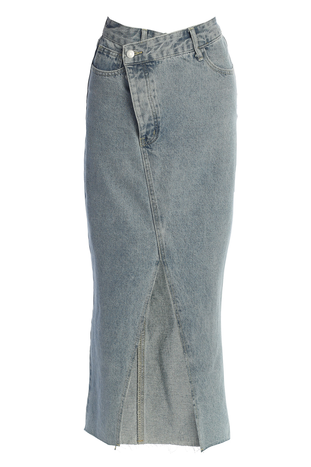 Medium Wash Denim Nila Front Slit Skirt – JLUXLABEL