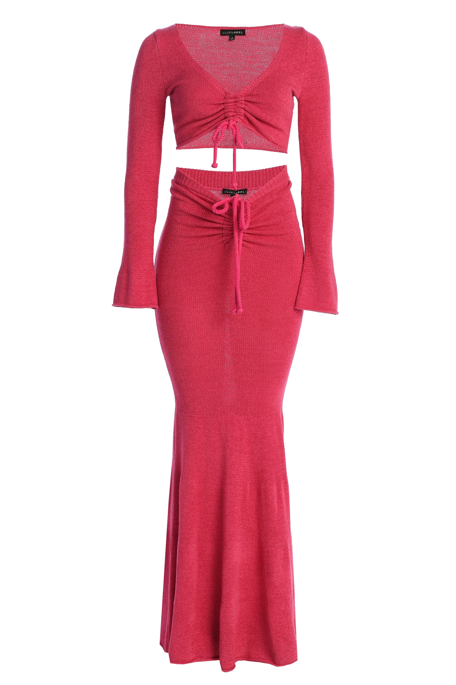 Fuchsia Resort Two-Piece Skirt Set - JLUXLABEL