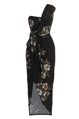 Grey Floral Dream Chiffon Dress - JLUXLABEL