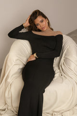 Black/Pecan Kandace Knit Maxi Dress