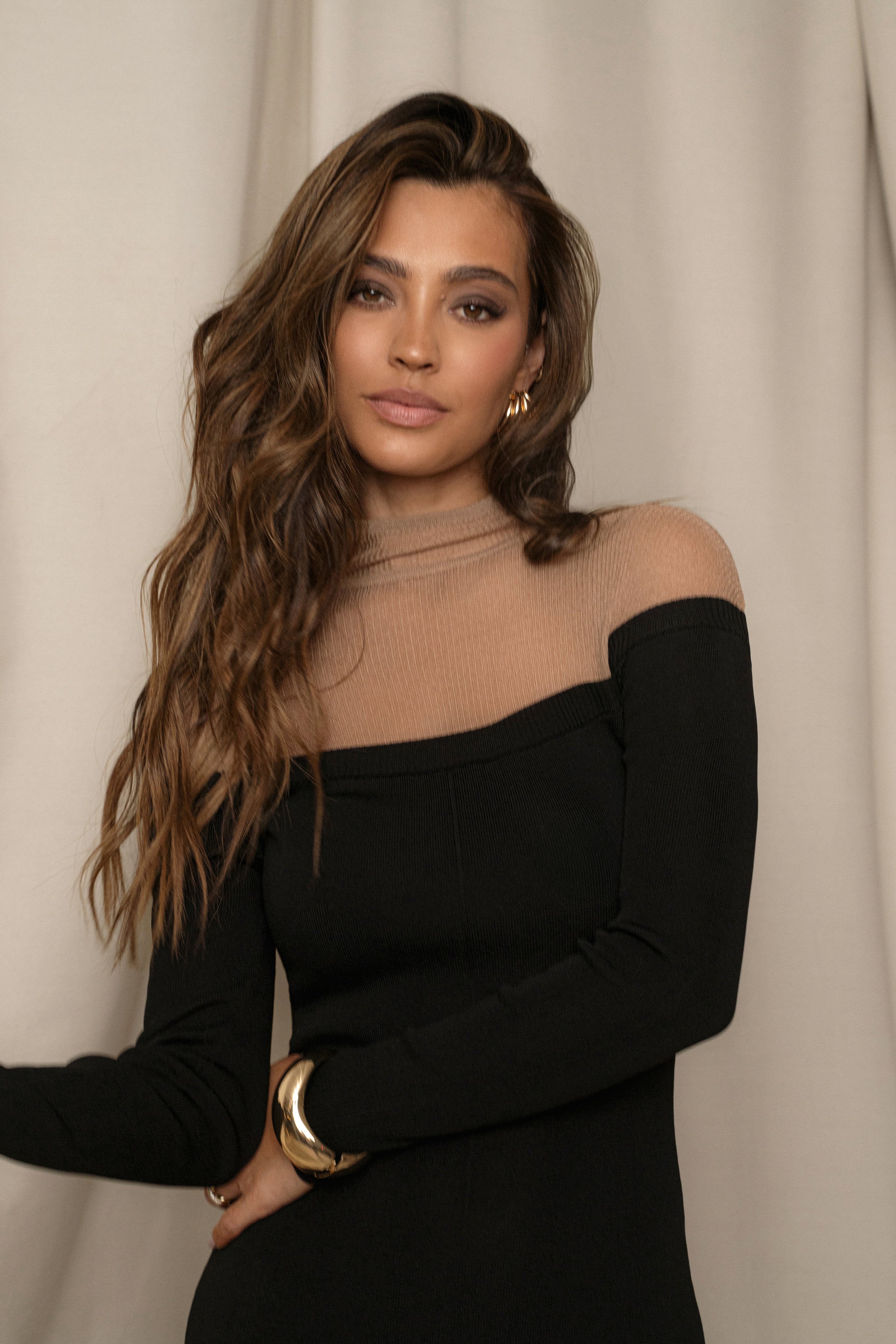 Black/Pecan Kandace Knit Maxi Dress - JLUXLABEL