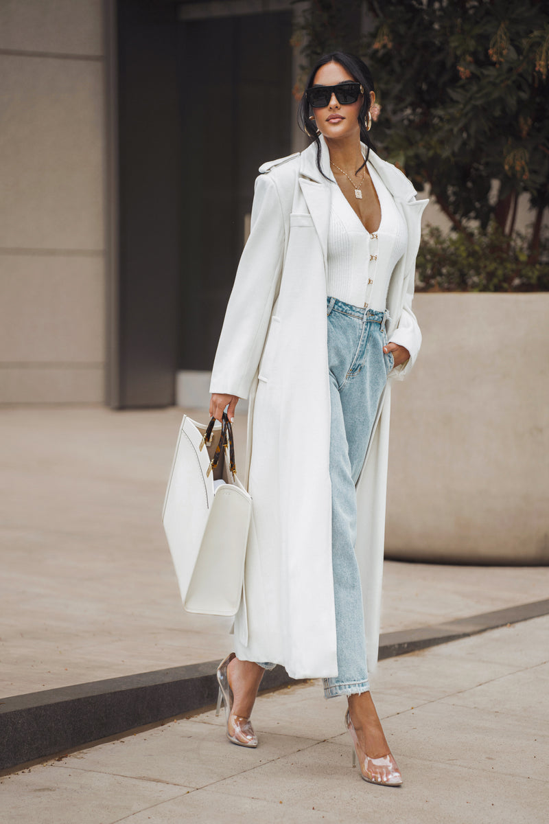 Ivory SAVANNAH BELTED COAT