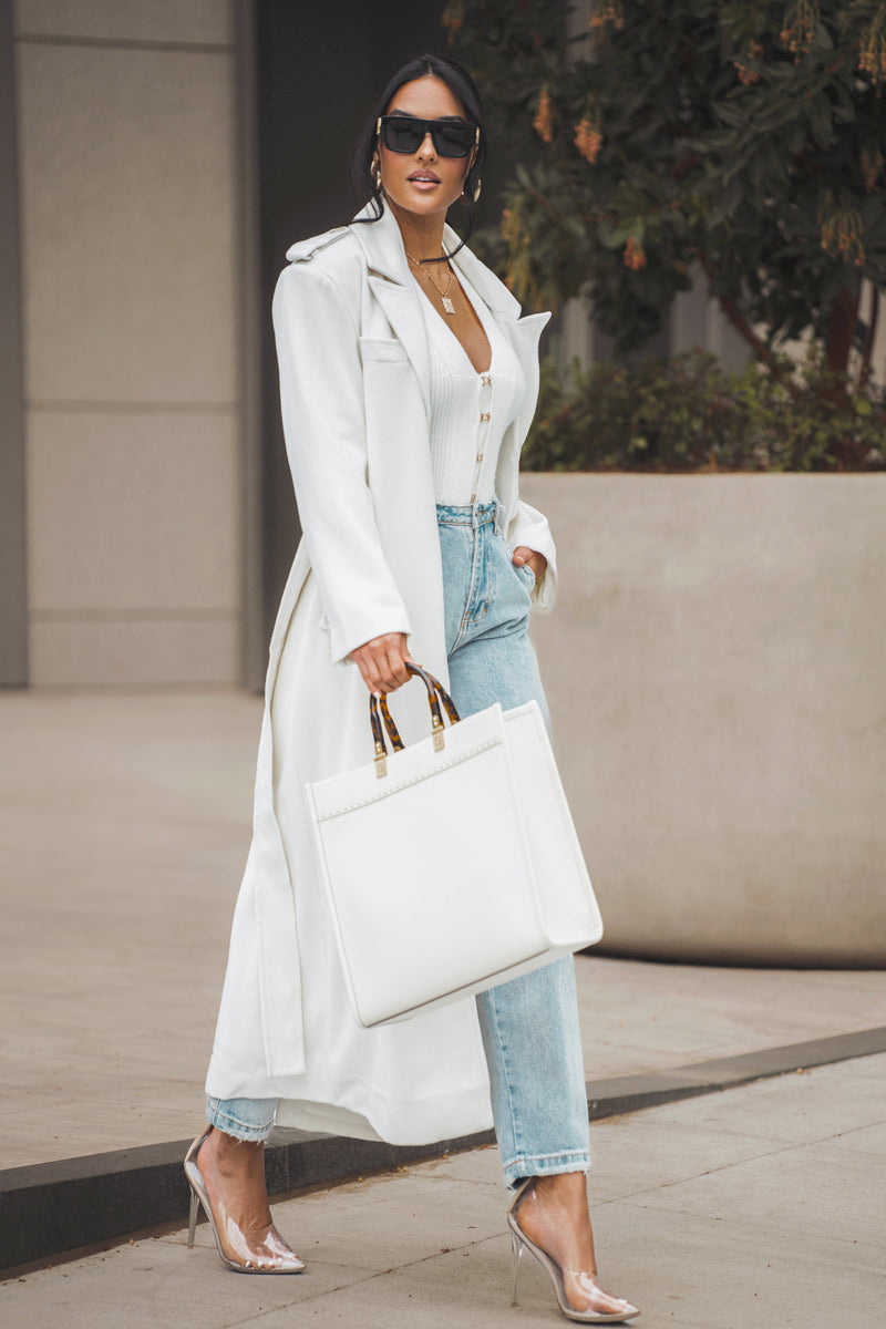 Ivory SAVANNAH BELTED COAT