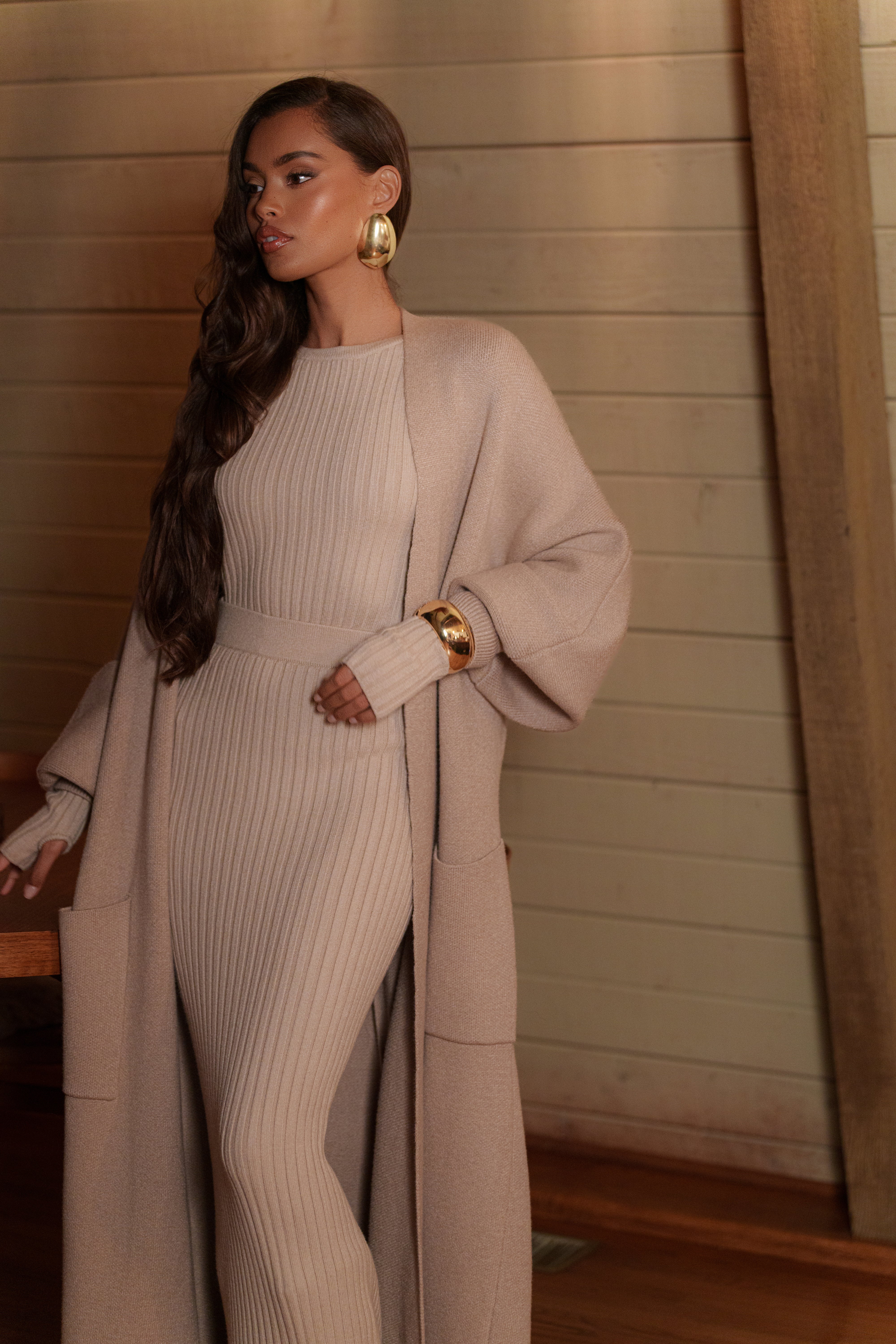 Beige Soft Embrace Cardigan