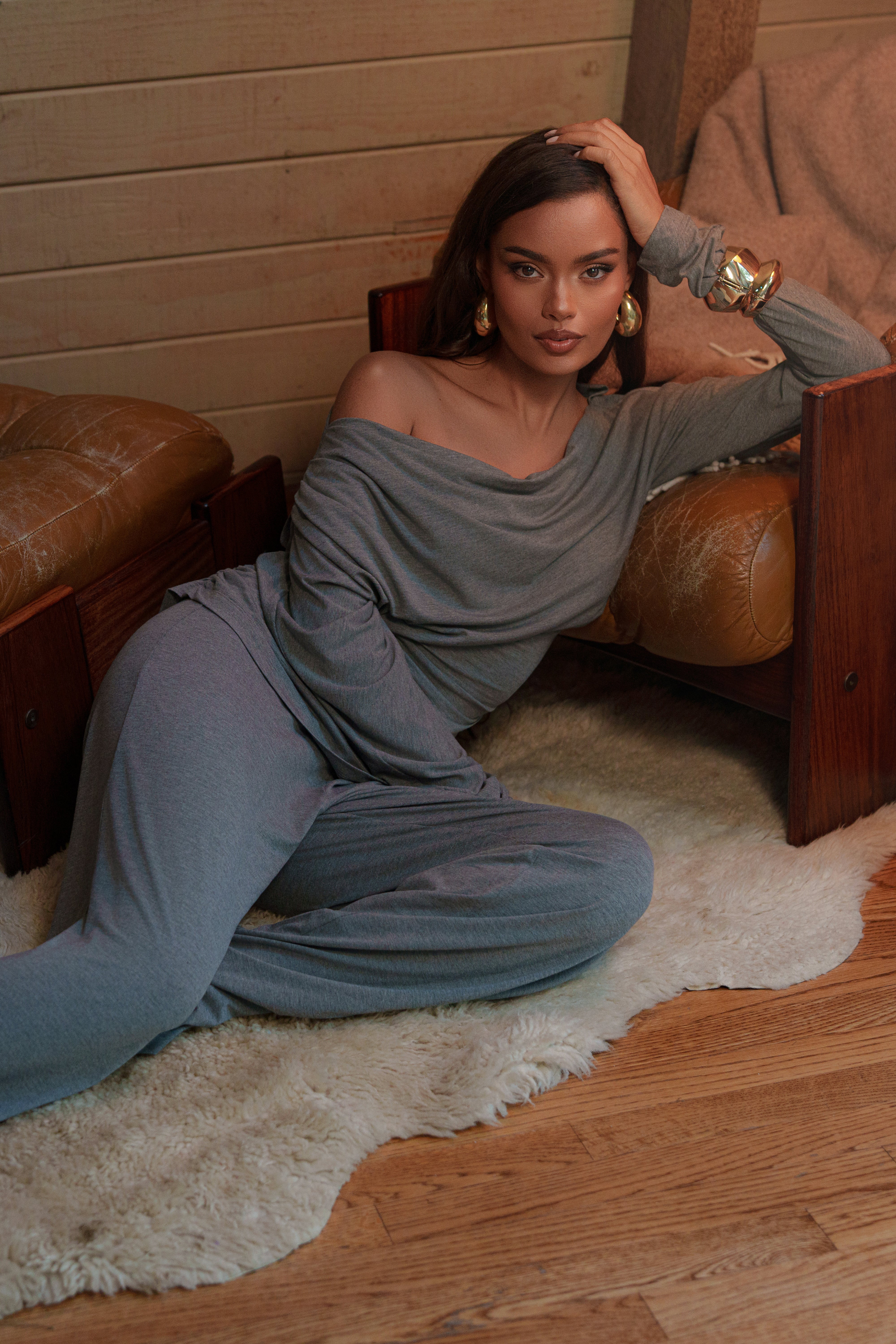 Charcoal Winter Soirée Pant Set