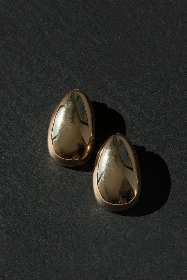 Gold Gia Stud Earrings - JLUXLABEL