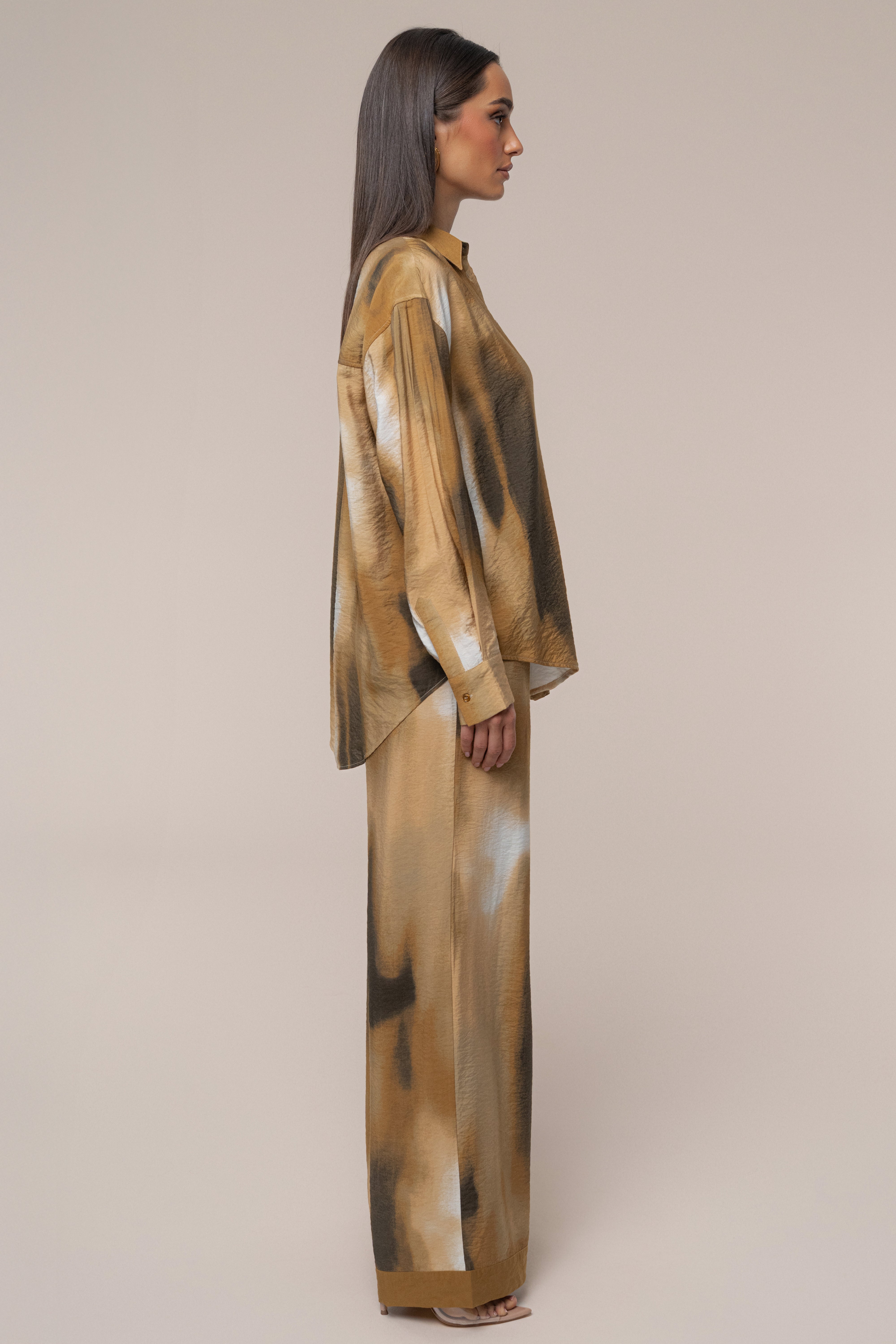 Brown Celestial Sands Blouse - JLUXLABEL