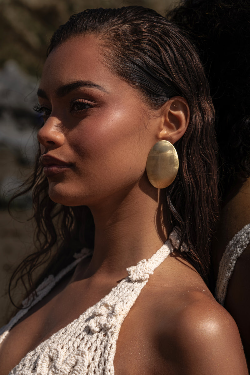 Gold Natura Earrings - JLUXLABEL