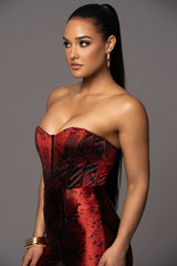 Red Stay the Night Corset - Feminine Force - JLUXLABEL