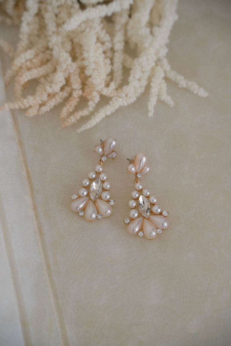 Gold Say I Do Pearl Earrings - JLUXLABEL