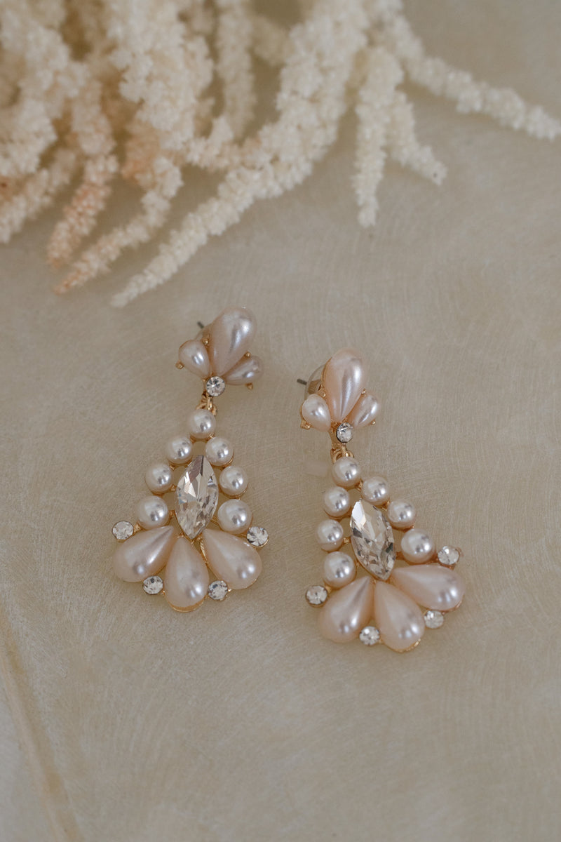 Gold Say I Do Pearl Earrings - JLUXLABEL