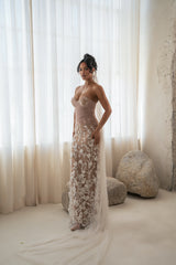 Ivory Everlasting Embroidered Gown - JLUXLABEL