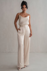 Champagne Ever After Satin Trousers - JLUXLABEL