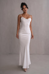 Ivory Down The Aisle Satin Gown - JLUXLABEL