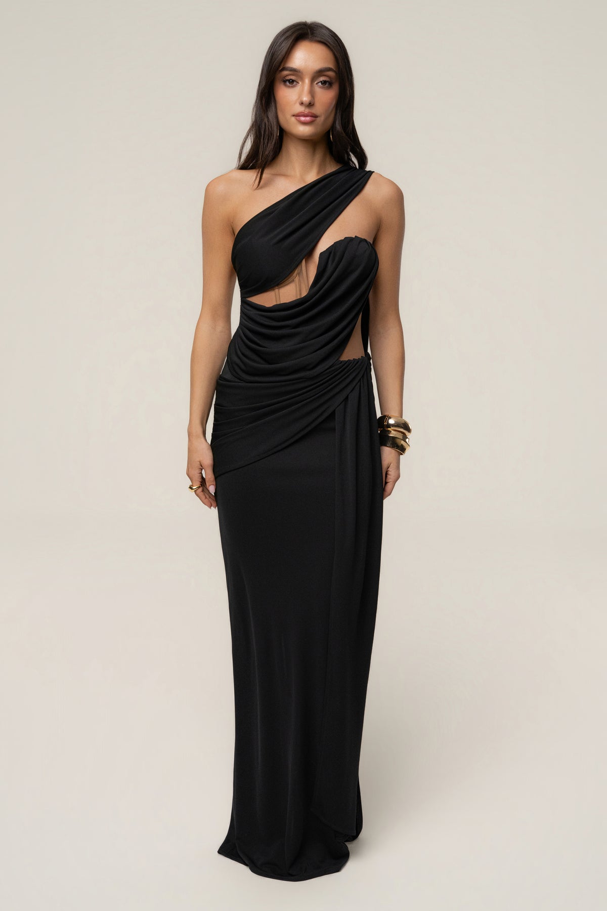 Black Empress of Hearts Maxi Gown