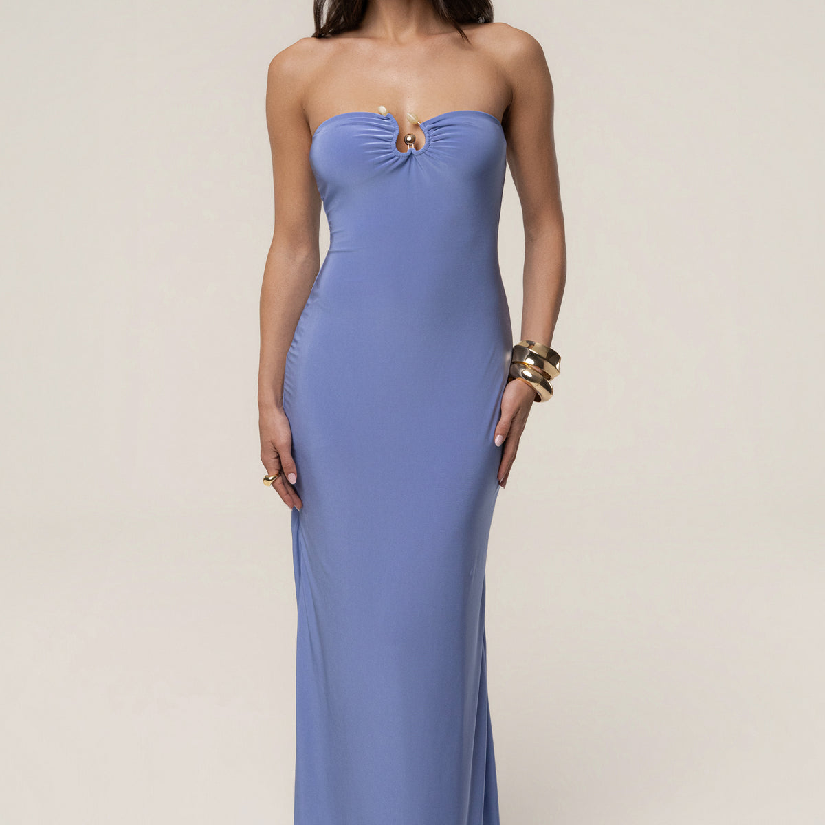aaliyah midi dress in periwinkle blue camila coelho Satin Dresses Midi Periwinkle Color:Ivory/Ivory* maternity baby shower dress Rails | Carmel Dress