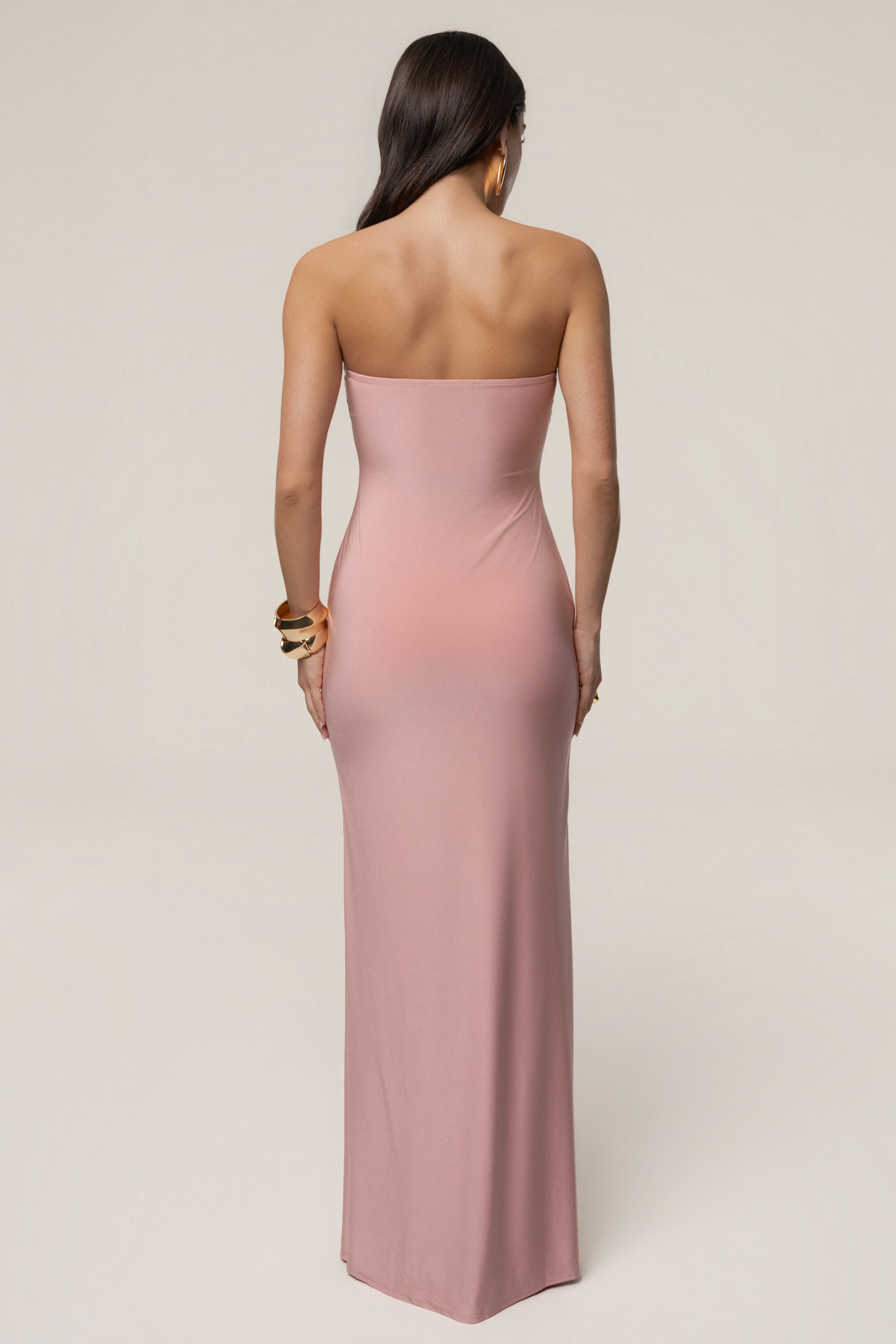 Dusty Rose Drift Serenity Maxi Dress - JLUXLABEL