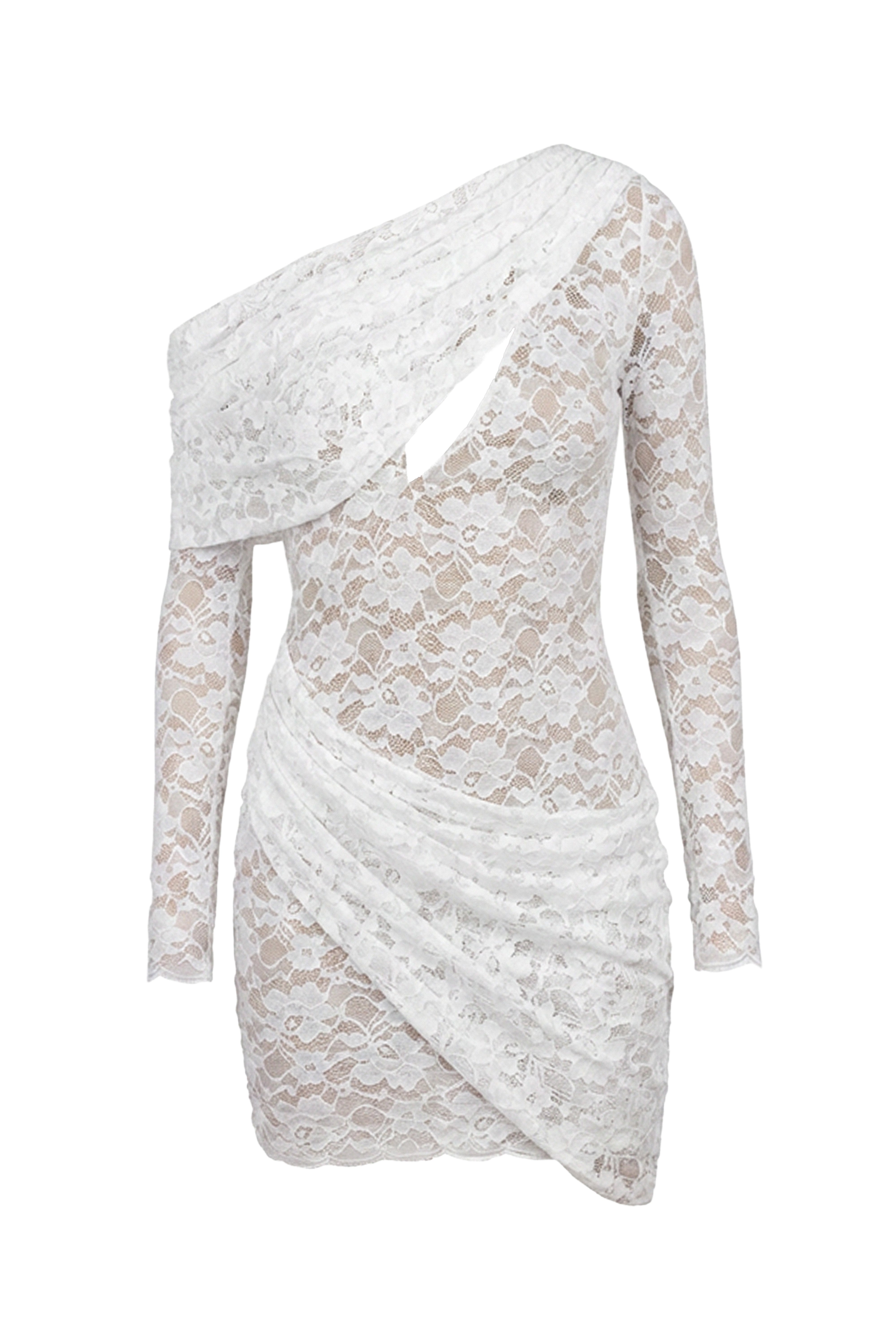White Midnight Romance Lace Dress - JLUXLABEL