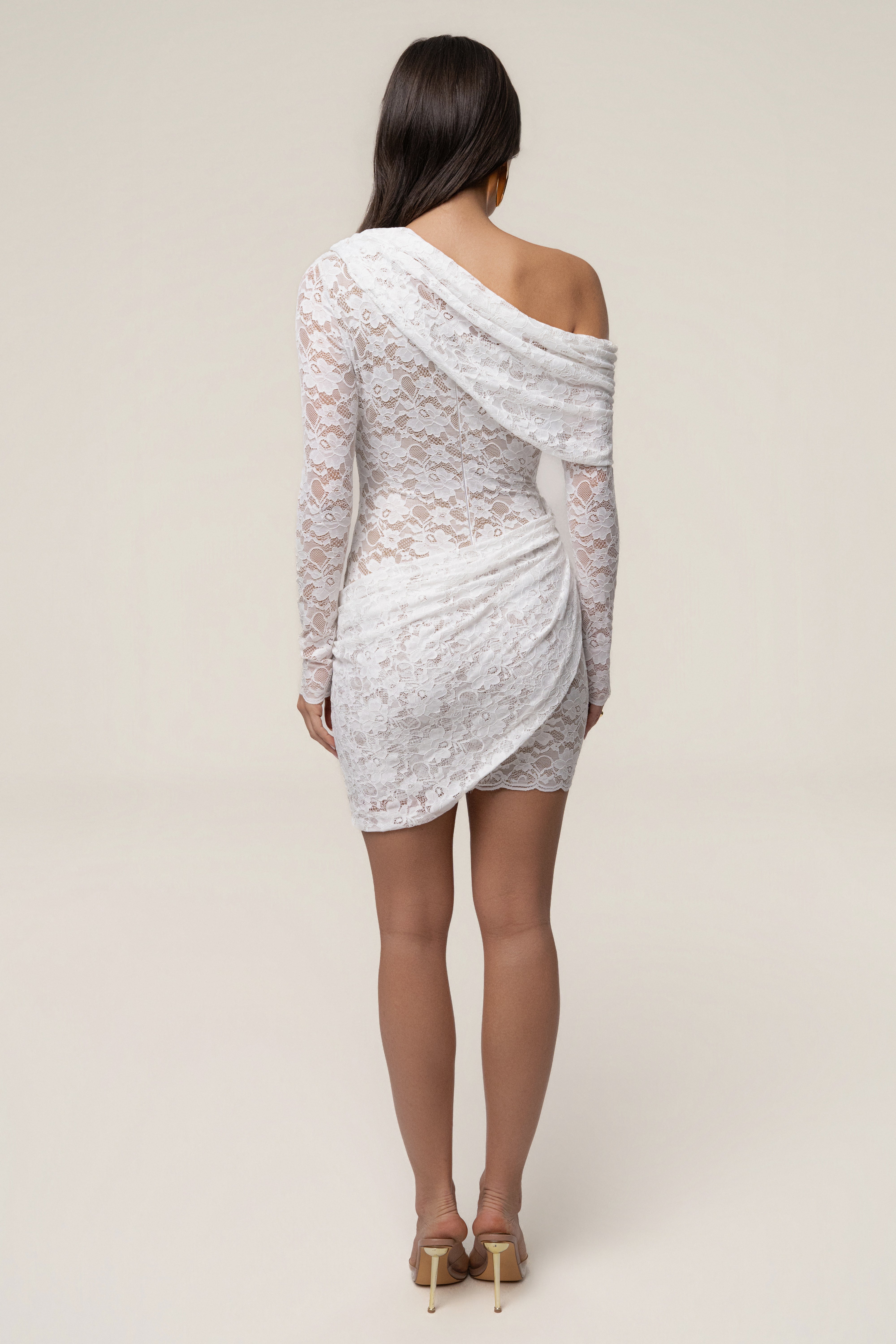 White Midnight Romance Lace Dress - JLUXLABEL