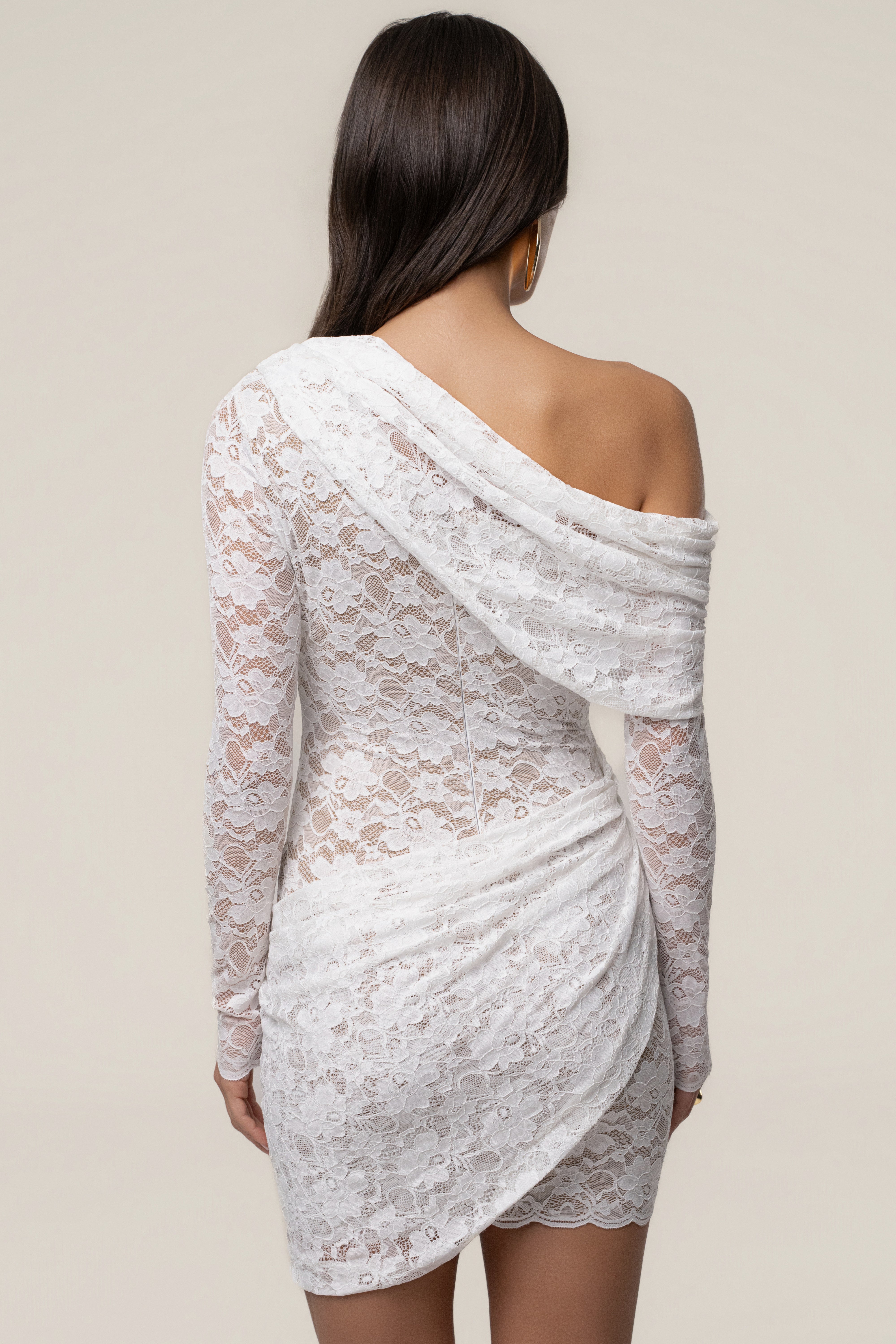 White Midnight Romance Lace Dress - JLUXLABEL