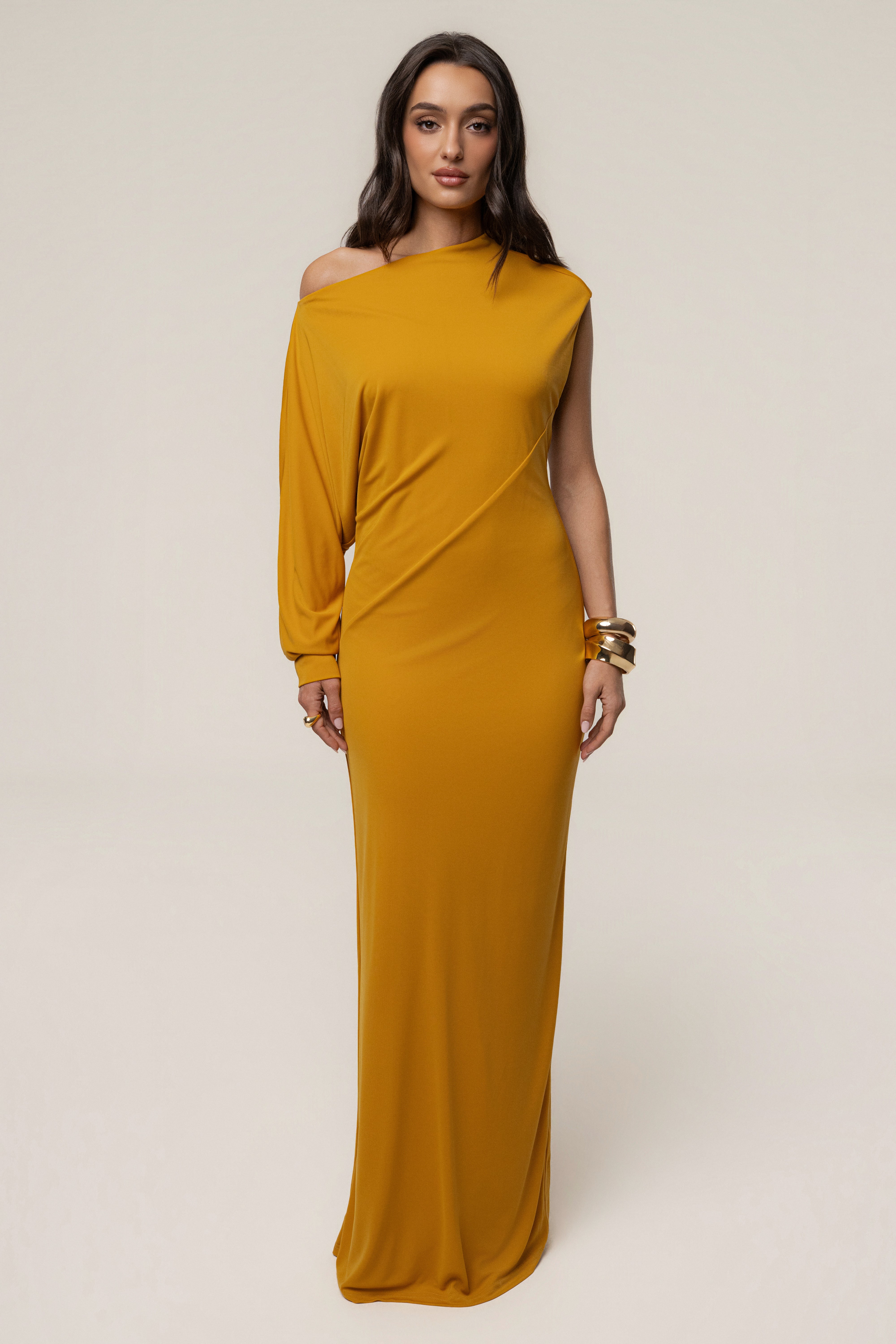 Yellow Winter Jewel Maxi Dress - JLUXLABEL