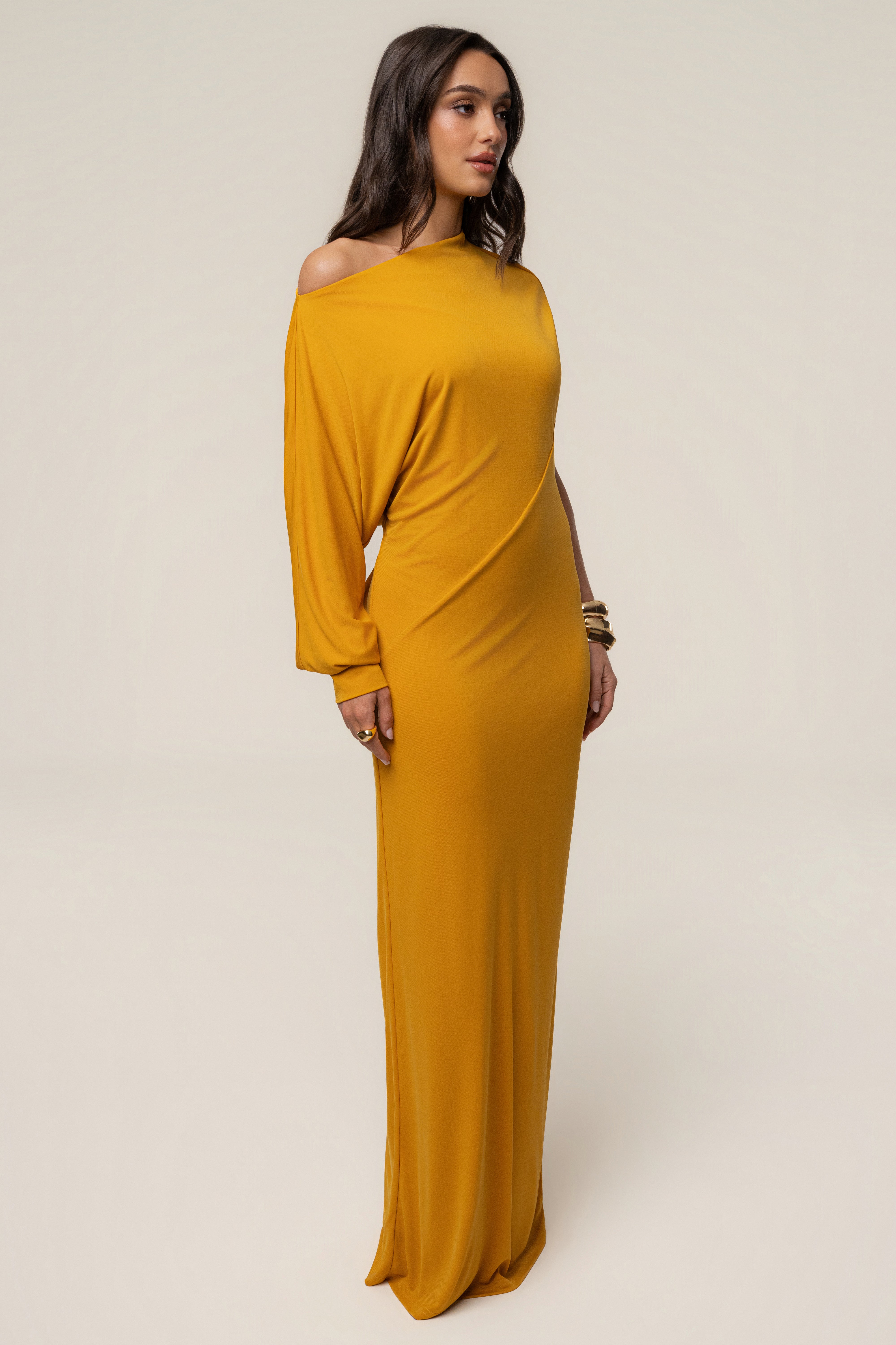 Yellow Winter Jewel Maxi Dress - JLUXLABEL