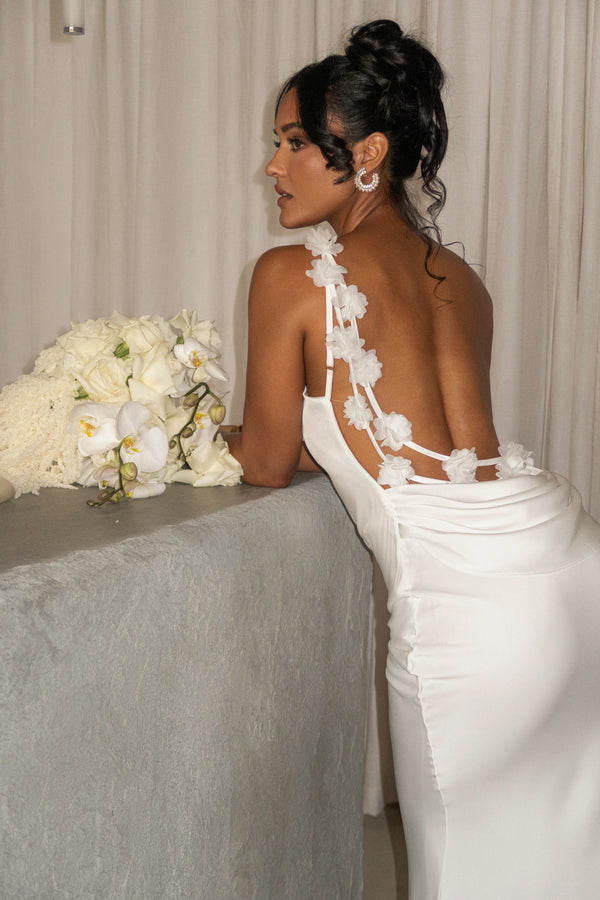 Ivory Down The Aisle Satin Gown