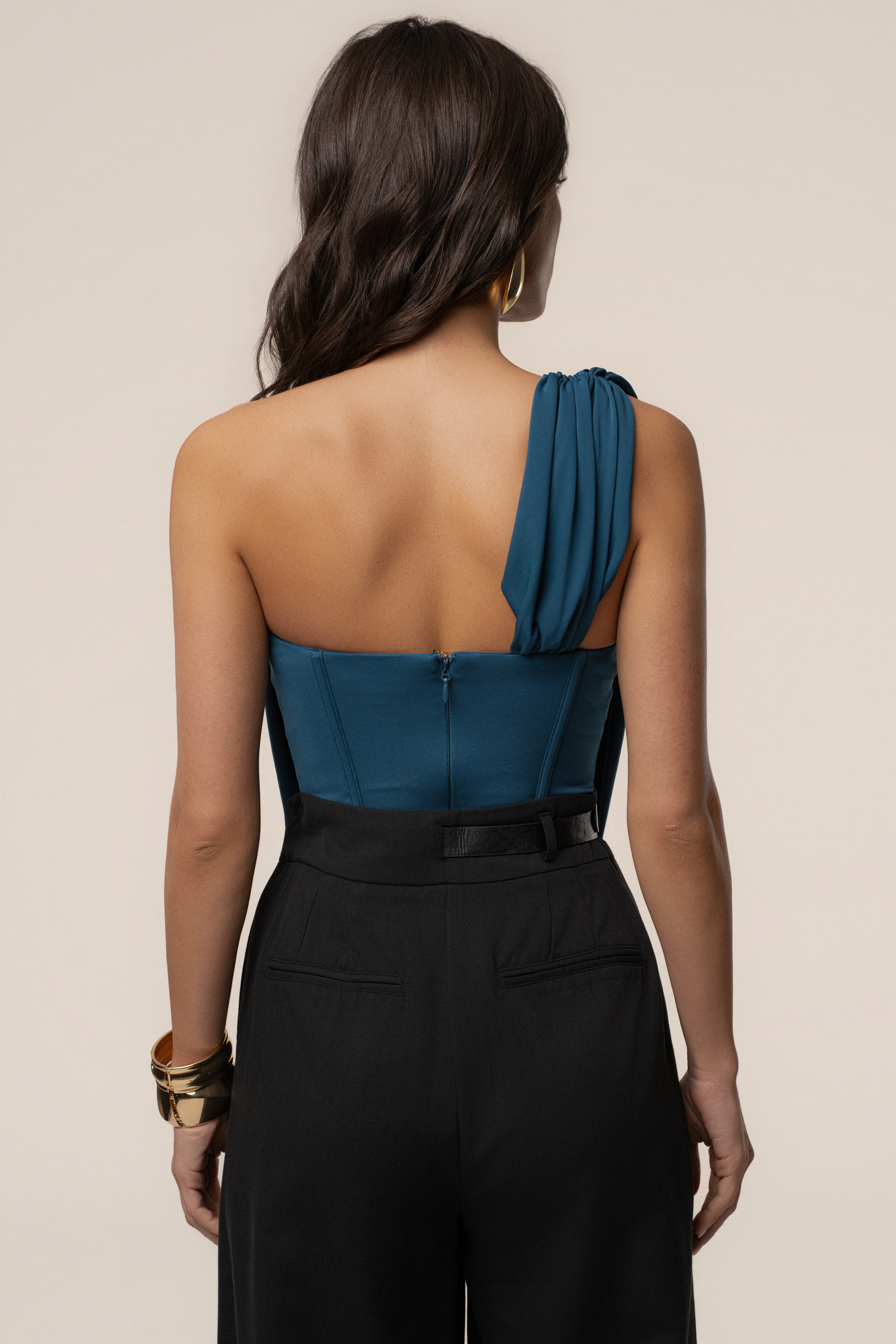 Dark Teal Night Bloom Bodysuit - JLUXLABEL
