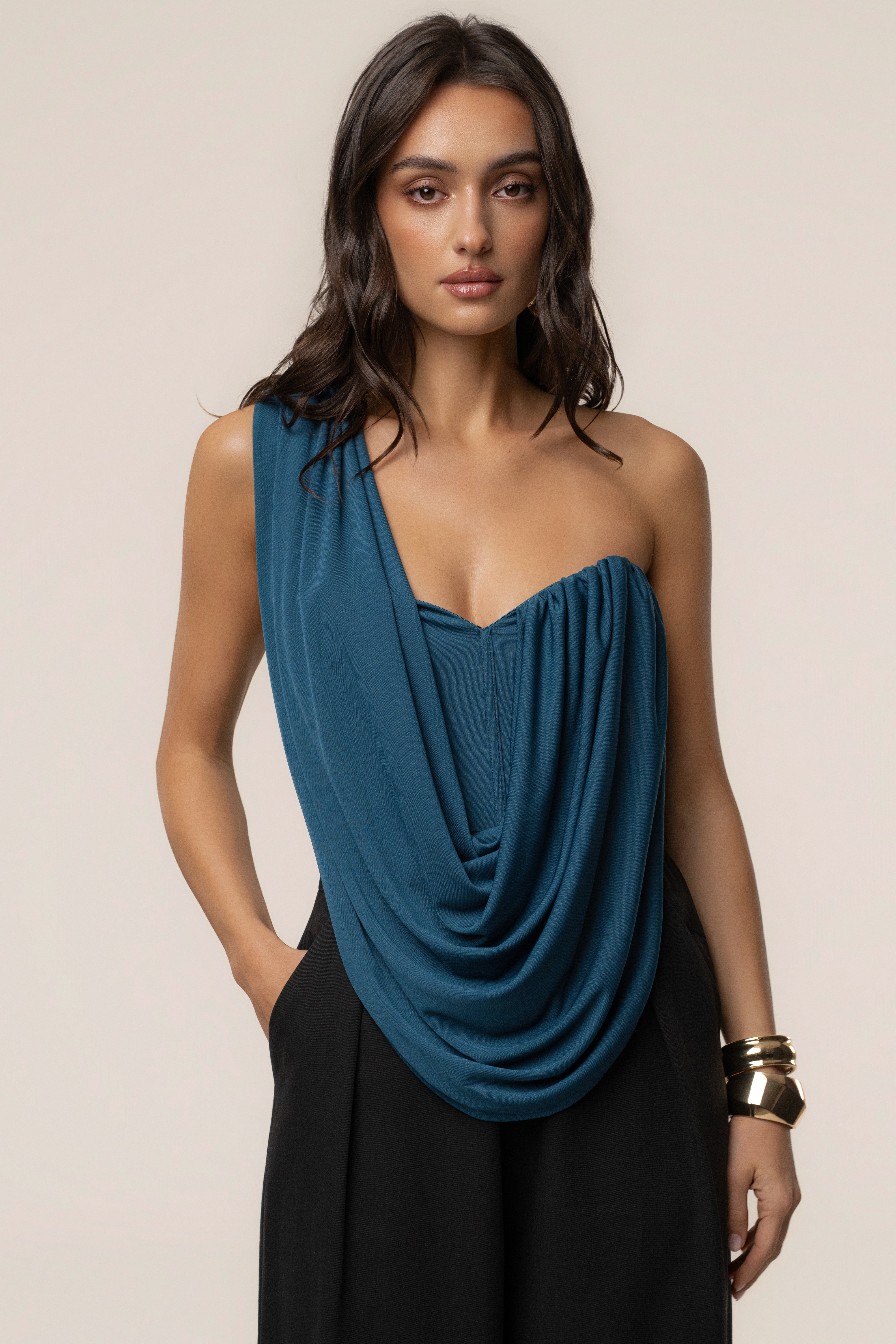 Dark Teal Night Bloom Bodysuit - JLUXLABEL