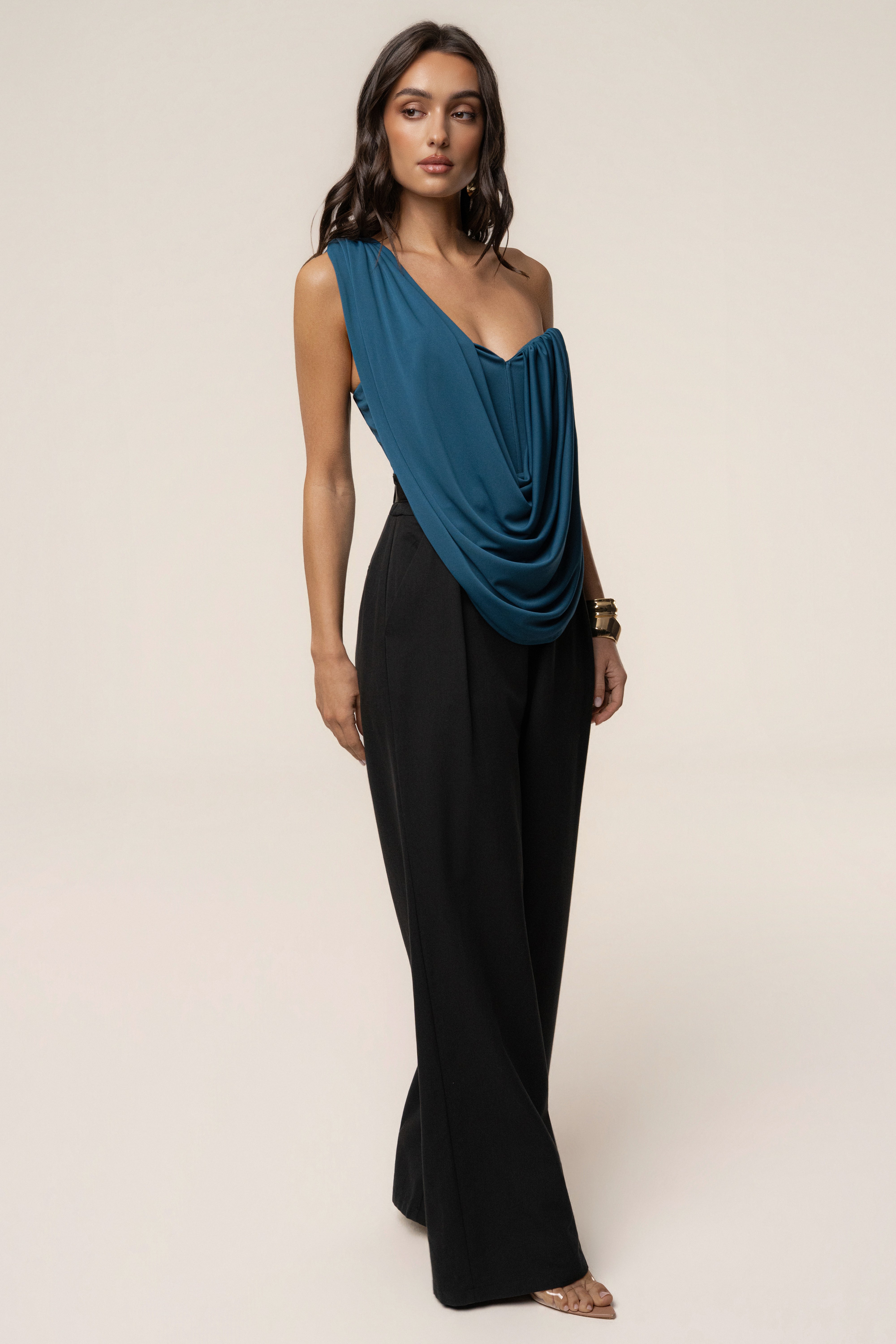 Dark Teal Night Bloom Bodysuit - JLUXLABEL