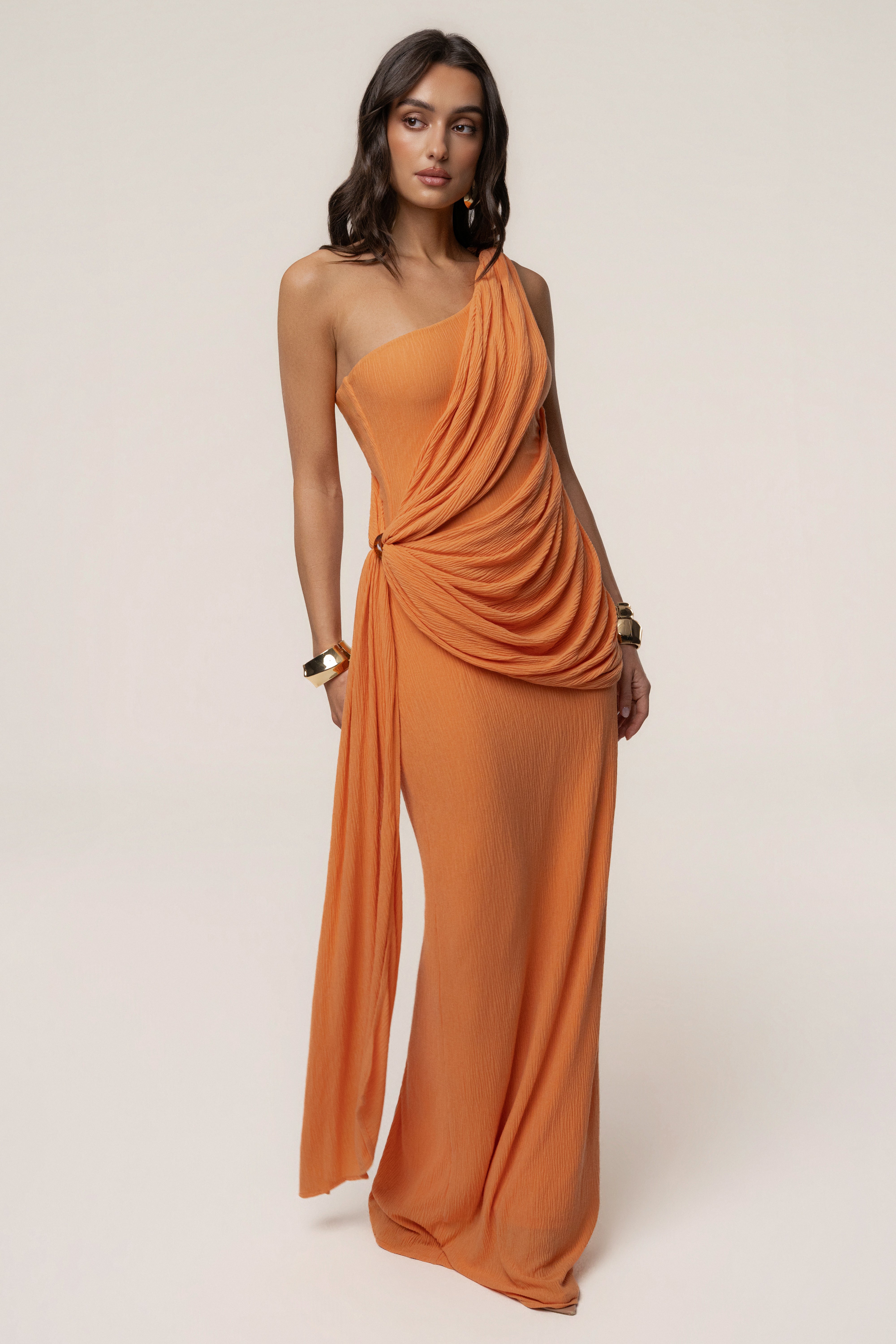 Coral Rich Mocha Wrap Dress - JLUXLABEL