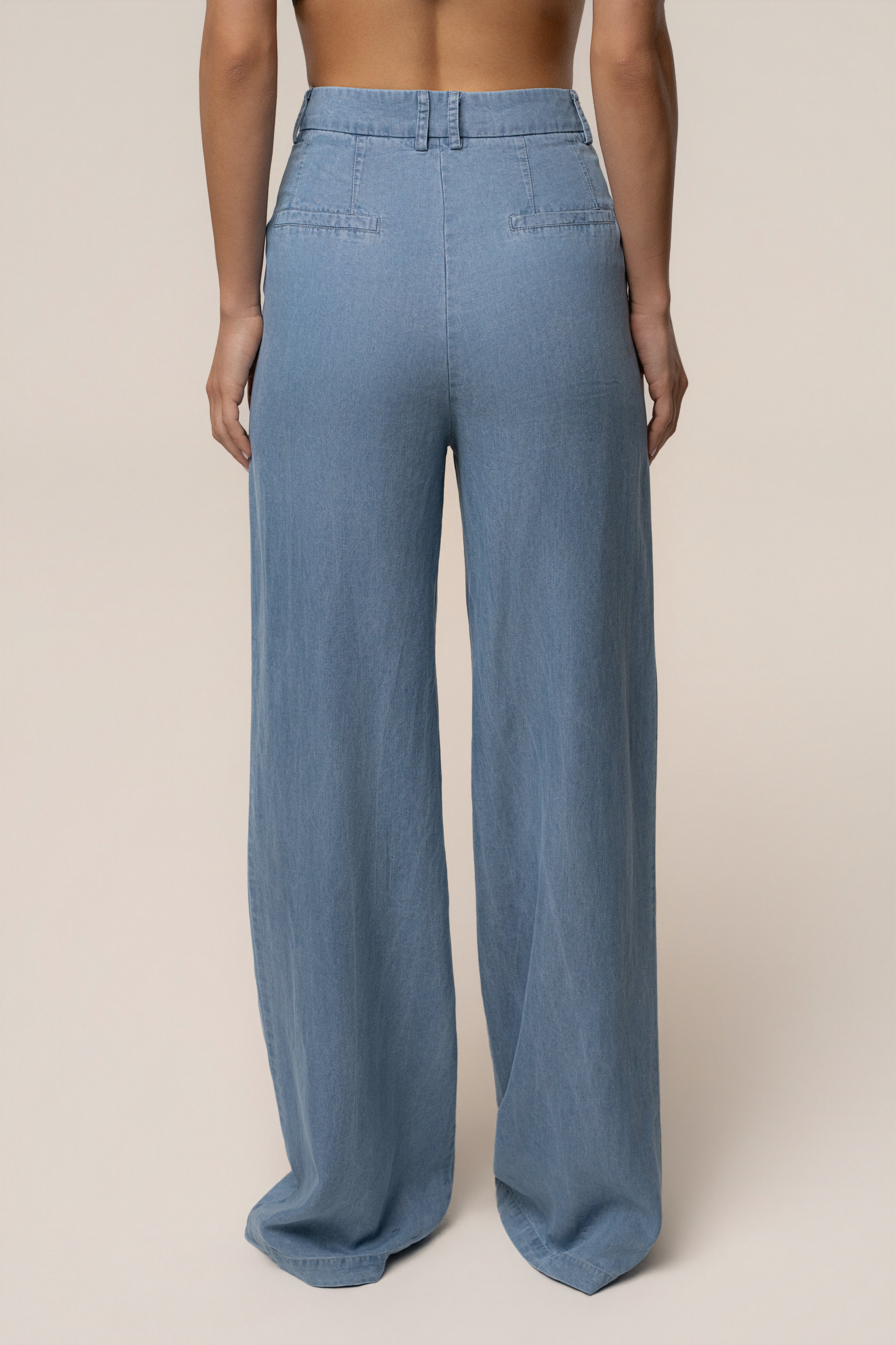 Chambray Downtown Pant - JLUXLABEL