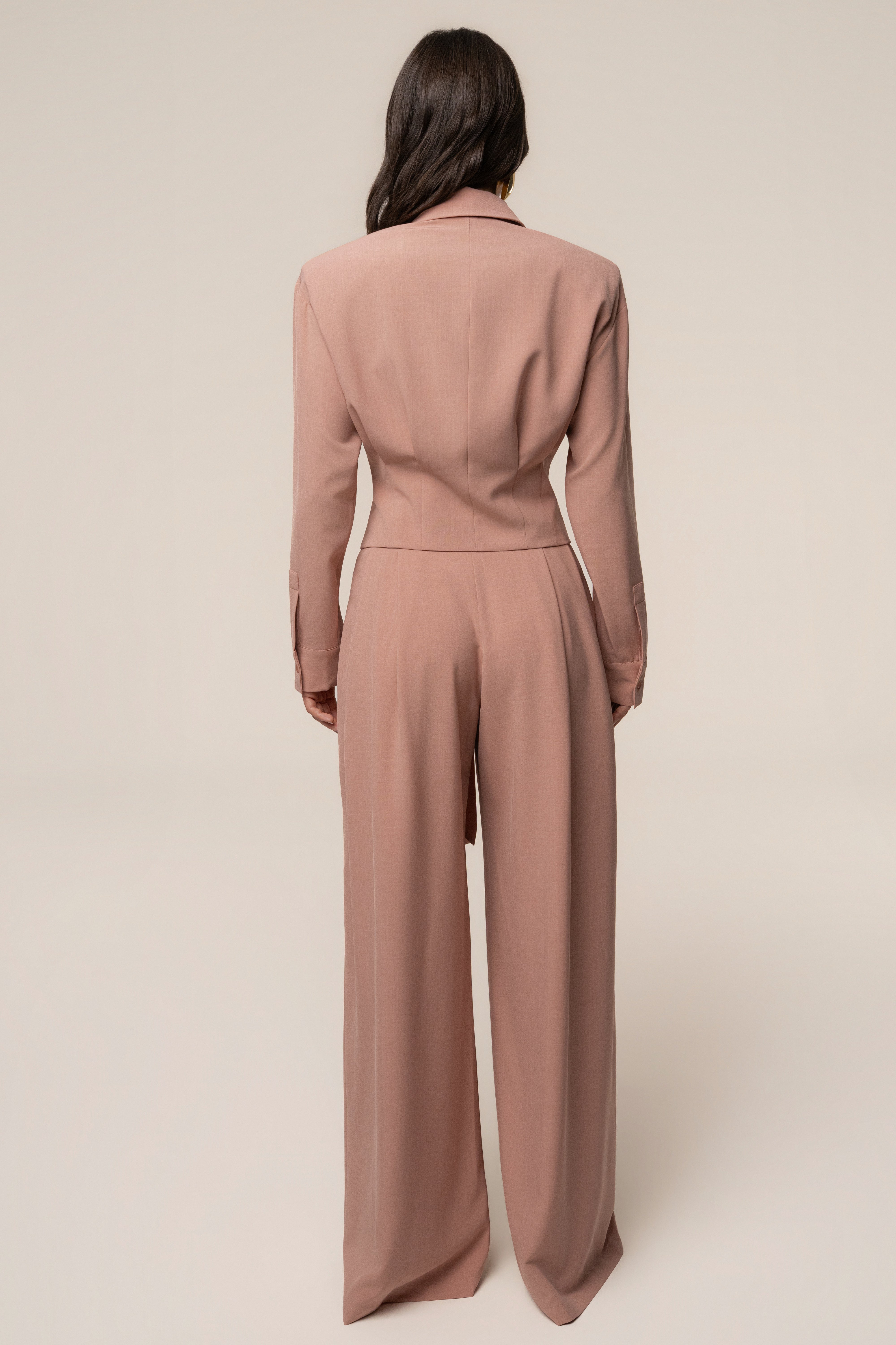 Mauve Estate Pleated Trouser