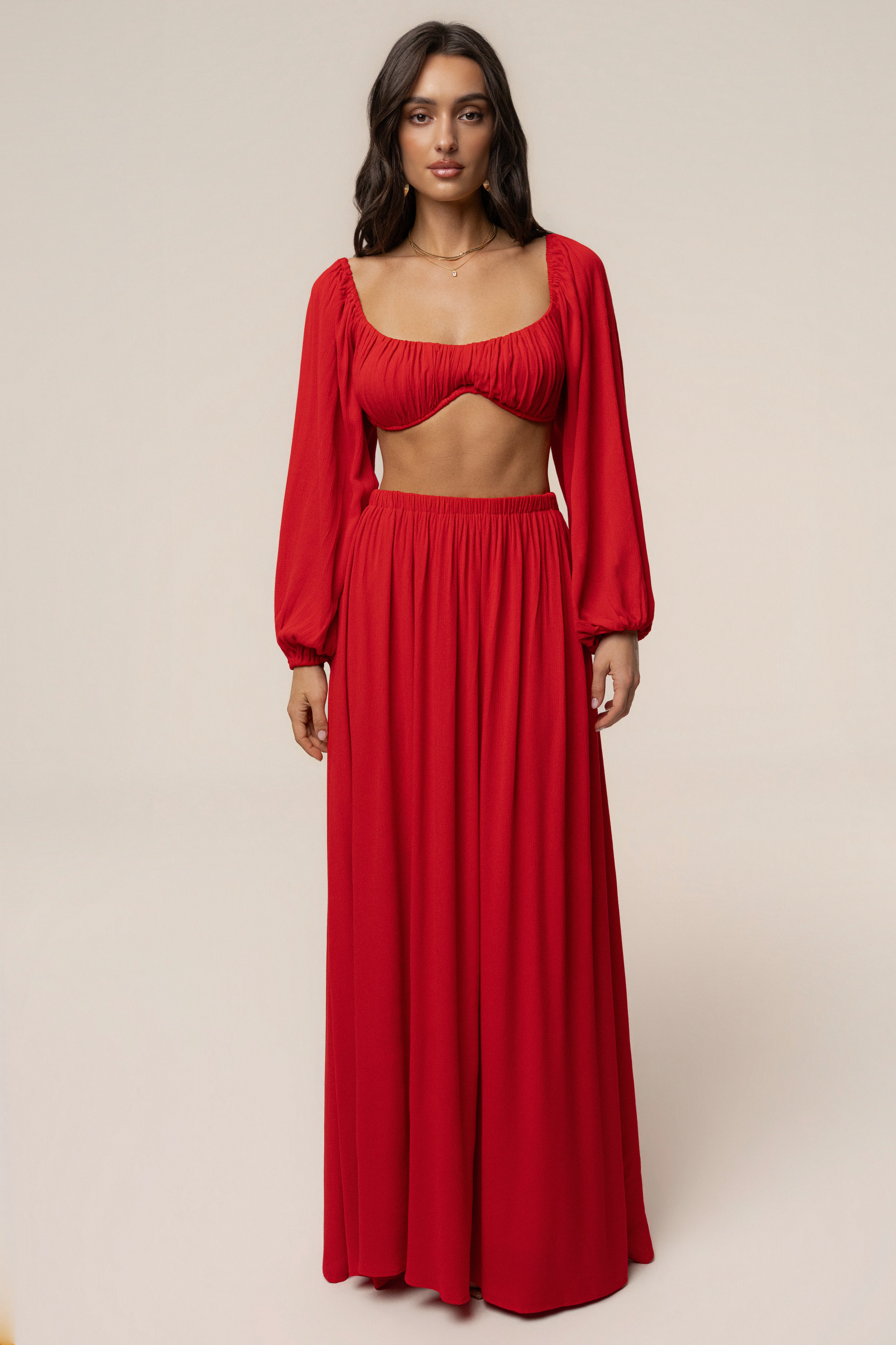 Red Warm Nights Skirt Set - JLUXLABEL
