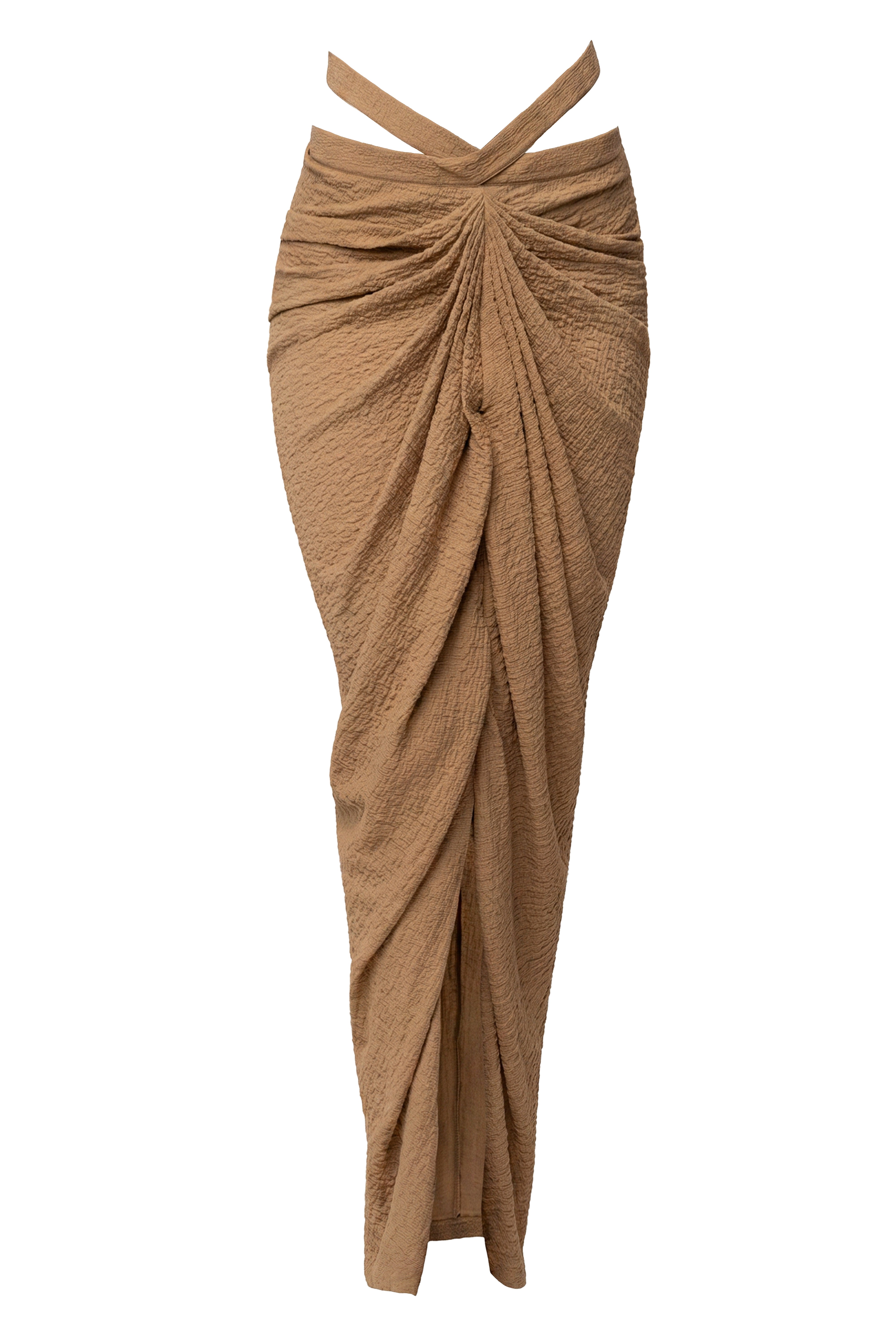 Beige Cabana Slit Maxi Skirt - JLUXLABEL